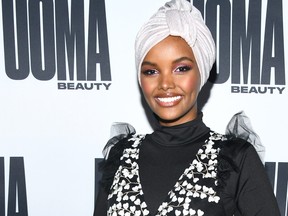 Halima Aden at House Of Uoma Presents The Launch Of Uoma Beauty - The World's First "Afropolitan" Makeup Brand at NeueHouse Hollywood on April 25, 2019 in Los Angeles, Calif.