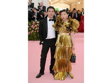 NEW YORK, NEW YORK - MAY 06: Joseph Altuzarra and Awkwafina attend The 2019 Met Gala Celebrating Camp: Notes on Fashion at Metropolitan Museum of Art on May 06, 2019 in New York City.