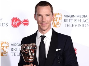 Benedict Cumberbatch, winner of the Best Leading Actor Award for 'Patrick Melrose' in the Press Room at the Virgin TV BAFTA Television Award at The Royal Festival Hall on May 12, 2019 in London, England.