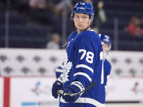 Leafs prospect Rasmus Sandin should get a good shot at making the team this fall. (THE CANADIAN PRESS)