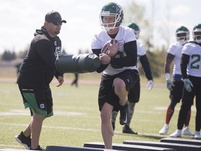Jon Ryan does more than work on his punting craft at his first training camp his hometown Saskatchewan Roughriders.