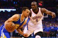 Serge Ibaka, then with the Thunder, lost the 2016 Western Conference final against Golden State after taking a 3-1 lead. (GETTY IMAGES)