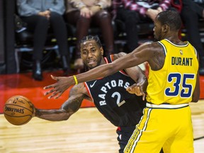 Kawhi Leonard of the Raptors will be a focal point in the NBA Finals, as will the Warriors' Kevin Durant, if and when he gets cleared to play.