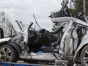 A 16-year-old male is dead the result of a single car accident on Brimley Road  north of McNicoll Avenue  on Friday May 10, 2019. Craig Robertson/Toronto Sun/Postmedia Network