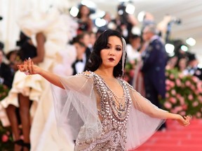 US actress Constance Wu arrives for the 2019 Met Gala at the Metropolitan Museum of Art on May 6, 2019, in New York. - The Gala raises money for the Metropolitan Museum of Arts Costume Institute. The Gala's 2019 theme is Camp: Notes on Fashion" inspired by Susan Sontag's 1964 essay "Notes on Camp".
