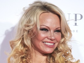 Pamela Anderson attends The Global Gift Gala at the Thyssen-Bornemisza museum on March 22, 2018 in Madrid, Spain.