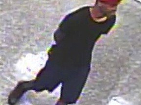 In this May 2019 security camera image released by the Mississippi Bureau of Investigations, a suspect in the death of a Biloxi police officer is seen. Authorities say the man walked up to the Biloxi officer in the station's parking lot Sunday night, May 5 shot him multiple times and then ran off. (Mississippi Bureau of Investigations via AP)
