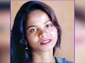 This undated handout photo released to Getty Images via the U.K. charity British Pakistani Christian Association shows a portrait of Asia Bibi, who was on death row in Pakistan. Now, a fanatic claims to have "reached" Canada with the intention of killing her.