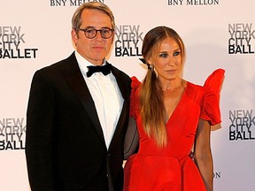 Sarah Jessica Parker (R) and Matthew Broderick attend the New York City Ballet 2018 Fall Fashion Gala at David H. Koch Theater at Lincoln Center on Sept. 27, 2018 in New York City.