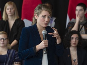 Tourism, Official Languages and La Francophonie Minister Melanie Joly speaks during an event in Ottawa, Monday March 11, 2019.