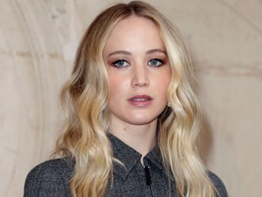 Jennifer Lawrence poses during a photocall prior to the Fall-Winter 2019/2020 Ready-to-Wear collection fashion show by Christian Dior in Paris, on Feb. 26, 2019. (THOMAS SAMSON/AFP/Getty Images)