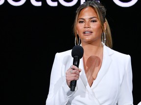 Chrissy Teigen speaks onstage during the Hulu '19 Presentation at Hulu Theater at MSG on May 1, 2019 in New York City. (Dia Dipasupil/Getty Images for Hulu)