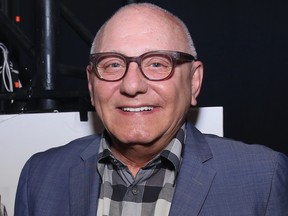 Designer Max Azria poses backstage at the BCBGMAXAZRIA Fall 2016 fashion show during New York Fashion Week at The Dock, Skylight at Moynihan Station on Feb. 11, 2016 in New York City.  (Cindy Ord/Getty Images for NYFW: The Shows)