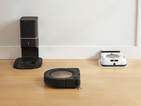 iRobot's Roomba s9+ robot vacuum with Clean Base Automatic Dirt Disposal and the Braava Jet m6.