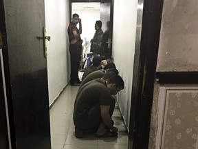 In this May 23, 2018 file photo, suspected Islamic State militants wait their turn for sentencing at the counterterrorism court in Baghdad, Iraq. (AP Photo/Maya Alleruzzo, File)