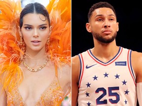 Kendall Jenner and Ben Simmons. (Getty Images file photos)
