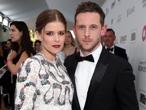 (L-R) Kate Mara and Jamie Bell attend the 27th annual Elton John AIDS Foundation Academy Awards Viewing Party sponsored by IMDb and Neuro Drinks celebrating EJAF and the 91st Academy Awards on Feb. 24, 2019 in West Hollywood, Calif.
