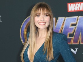 Elizabeth Olsen attends the Marvel Studios' 'Avengers: Endgame' World Premiere at the Los Angeles Convention Center.