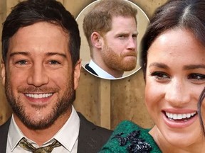 Meghan Markle, right, allegedly asked X-Factor winner Matt Cardle, left, out on a date before she met Prince Harry. (Getty Images)