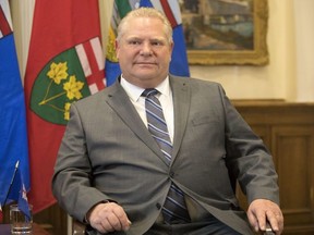Ontario Premier Doug Ford attends a photo call at the Ontario Legislature in Toronto on Friday, May 3, 2019.