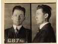 A mug shot of Norman Red Ryan from Jim Brown's The Golden Boy of Crime: The Almost Certainly True Story of Norman Red Ryan. Courtesy, Random House.