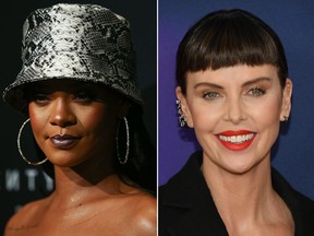 Rihanna and Charlize Theron. (Getty Images)