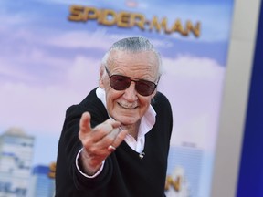 In this June 28, 2017 file photo, Stan Lee arrives at the Los Angeles premiere of "Spider-Man: Homecoming" at the TCL Chinese Theatre.