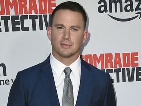 In this Aug. 3, 2017 file photo, actor Channing Tatum arrives at the premiere of "Comrade Detective" in Los Angeles. Tatum is no longer developing a film with The Weinstein Company about a boy dealing with the aftermath of sexual abuse.  The film was to be based on author Matthew Quick's book "Forgive Me Leonard Peacock."