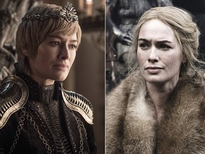 This combination photo of images released by HBO shows Lena Headey portraying Cersei Lannister in "Game of Thrones."