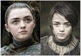 This combination photo of images released by HBO shows Maisie Williams portraying Arya Stark in "Game of Thrones."