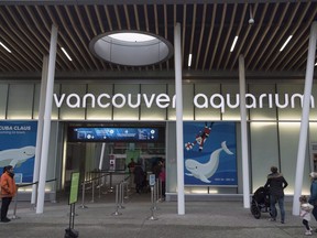 The outside of the Vancouver Aquarium is pictured in Vancouver, B.C. Friday, Nov. 18, 2016. The Vancouver Aquarium is suing the city and park board over the 2017 cetacean ban for breach of contract and claiming it lost millions of dollars in revenue.