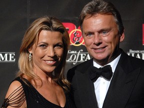 "Wheel of Fortune" host Pat Sajak (R) and hostess Vanna White are seen in a 2007 file photo.