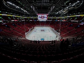 Fans enter the Bell Centre in Montreal on Jan. 9, 2017 prior to the start of the Montreal Canadiens-Washington Capitals game.
