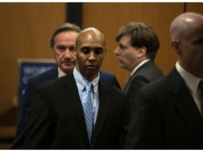 Mohamed Noor and his legal team arrive at the Hennepin County Government Center after the jury reached a verdict on April 30, 2019 in Minneapolis, Minnesota. Noor is charged with second-degree intentional murder, third-degree murder and second-degree manslaughter in the shooting death of Justine Ruszczyk Damond in July 2017.