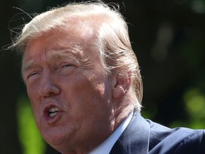 U.S. President Donald Trump speaks about expanding healthcare coverage for small businesses in the Rose Garden of the White House on June 14, 2019 in Washington, DC.