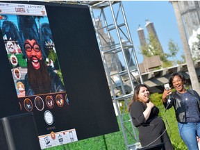 Mary Casey, Executive Director of Product, WB Games and Tiffany Haddish speak onstage during the Harry Potter: Wizards Unite Celebration Event hosted by WB Games and Niantic, Inc. at Universal Studios Hollywood on June 18, 2019 in Universal City, California.