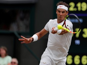 Spain's Rafael Nadal in action during his semifinal match against Serbia's Novak Djokovic   (REUTERS/Andrew Couldridge/Pool/File photo)