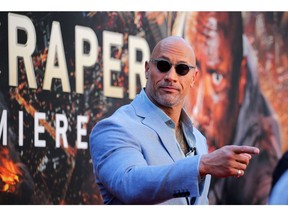 US actor Dwayne Johnson attends the premiere of "Skyscraper" on July 10, 2018 in New York City.