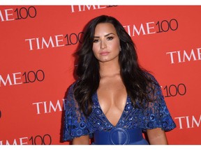 In this file photo taken on April 25, 2017 Demi Lovato attends the 2017 Time 100 Gala at Jazz at Lincoln Center in New York City. Pop star Demi Lovato was rushed to a Los Angeles hospital on July 24, 2018 after an apparent heroin overdose, the celebrity news site TMZ said.