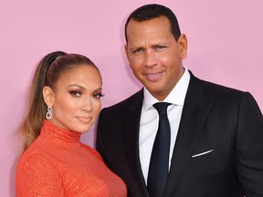 CFDA Fashion Icon Award recipient US singer Jennifer Lopez and fiance former baseball pro Alex Rodriguez arrive for the 2019 CFDA fashion awards at the Brooklyn Museum in New York City on June 3, 2019.
