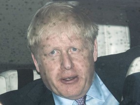 Conservative leadership contender Boris Johnson leaves the Houses of Parliament in central London on June 18, 2019.