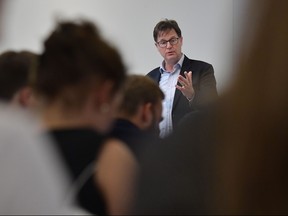 Facebook's vice president Nick Clegg holds a speech at the Hertie School of Governance in Berlin on June 24, 2019. (TOBIAS SCHWARZ/AFP/Getty Images)