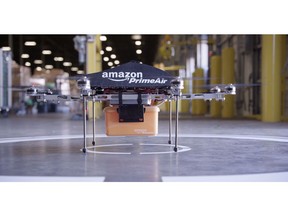 Amazon said December 14, 2016, it completed its first delivery by drone. The delivery to an unidentified customer near Cambridge, England, was announced in a tweet by Amazon founder and chief executive Jeff Bezos.