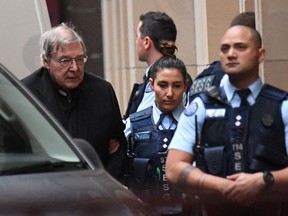 Cardinal George Pell arrives at the Supreme Court of Victoria in Melbourne, Australia, June 6, 2019.