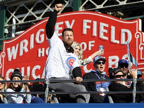 Ben Zobrist of the Chicago Cubs waves to the crowd during a World Series parade on November 4, 2016 in Chicago. (Dylan Buell/Getty Images)