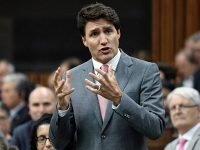 Canada's Prime Minister Justin Trudeau speaks during Question Period in the House of Commons on Parliament Hill in Ottawa, Ontario, Canada, June 11, 2019.