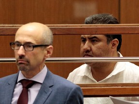 Naason Joaquin Garcia, the head of a Mexican-based church La Luz Del Mundo, is arraigned in a courtroom in Los Angeles June 5, 2019.  (REUTERS/Kyle Grillot)