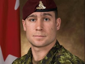 Bombardier Patrick Labrie was killed in a parachuting accident in Bulgaria.