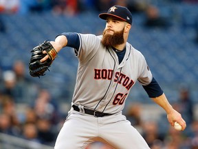 Dallas Keuchel of the Houston Astros pitches against the New York Yankees at Yankee Stadium on May 11, 2017 in New York. (Jim McIsaac/Getty Images)