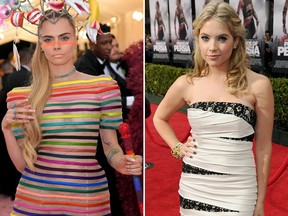 Model Cara Delevingne (left) and actress Ashley Benson (right).